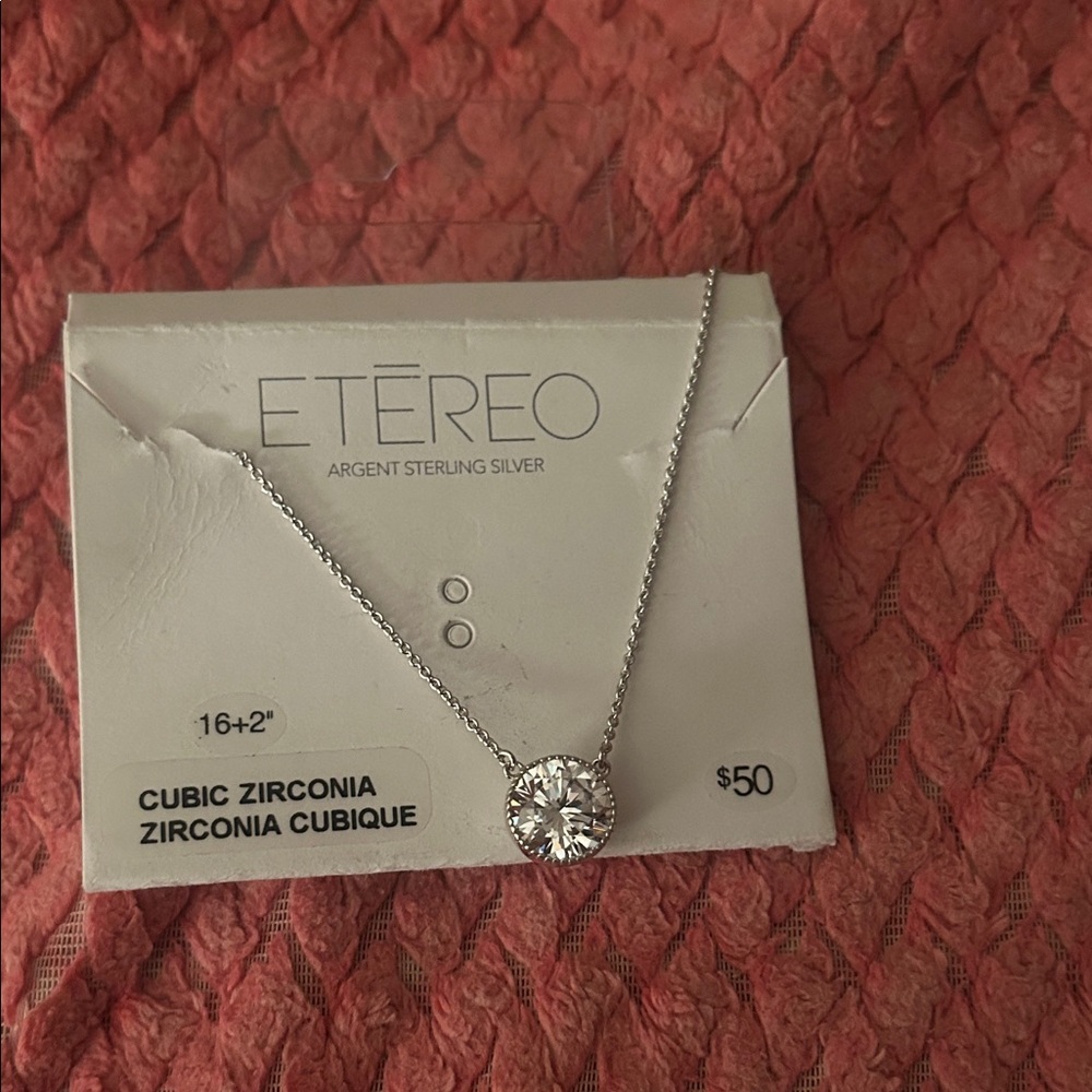 Silver Cubic Zirconia Necklace